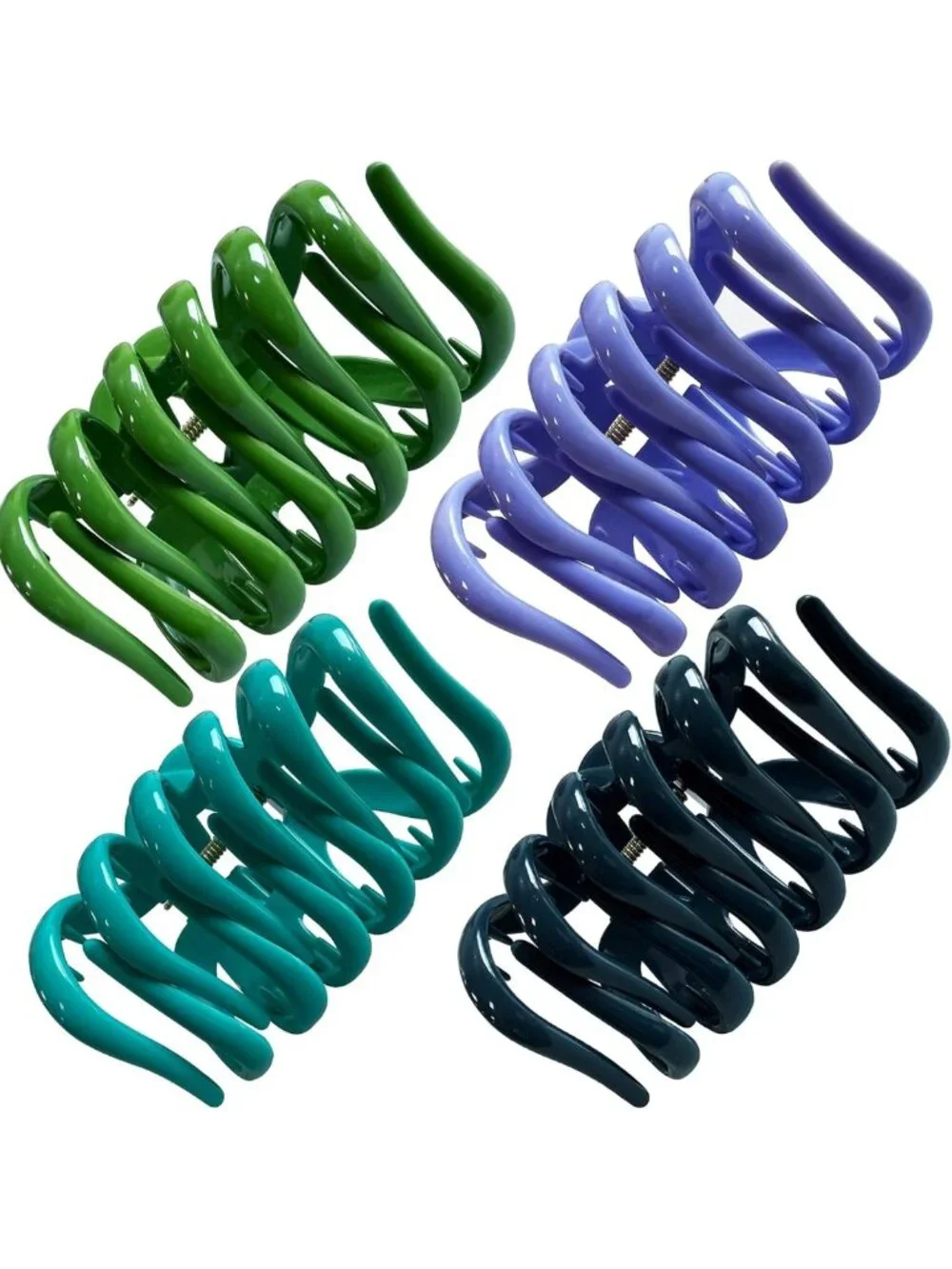 4 Pack Jumbo Claw Clips for Thick Hair - Durable Octopus Hair Accessories Set